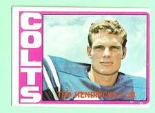 (1) TED HENDRICKS 1972 TOPPS  # 93 COLTS  NFL FOOTBALL ROOKIE MISCUT CARD(N0469). rookie card picture
