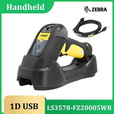 Symbol LS3578-FZ Wireless Bluetooth 1D USB Barcode Scanner w/ Battery+Cradle+PSU