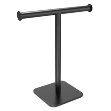 Matte Black TShape Hand Towel Holder Stand Bathroom Countertop 12 Inch