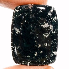 100 Natural Moss Agate Radiant Shape Cabochon Gemstone 23 Ct. 27X21X4 mm UG-336