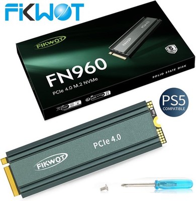 Fikwot 4TB 2TB 1TB SSD PS5 PCIe Gen 4.0 TLC NVMe M.2 Internal SSD Hard Drive Lot