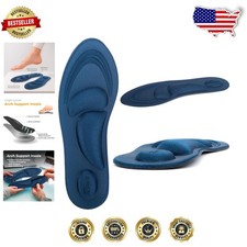 Durable Memory Foam Insoles Small Navy - Ultimate Arch Heel Support