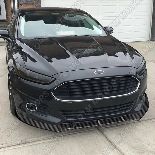 For 2013-2016 Ford Fusion Mondeo Carbon Look Front Bumper Body Kit Spoiler Lip
