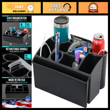 Car Seat Organizer Caddy with 10 Compartments  2 Cup Holders - Fits Most Vehicl