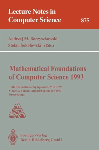 Mathematical Foundations Of Computer Science 1993 Borzyszkowski (U. A.) Buch-image