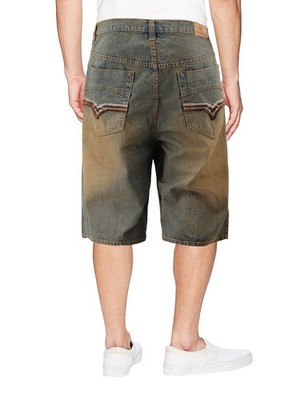 Men's Cotton Blend Denim Faded Wash Quality Relaxed Fit Casual Jean Shorts