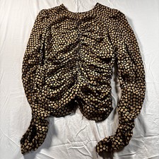 NWT Banana Republic Twist Crepe Top Polka Dot Womens S