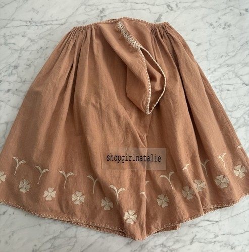 Apolina Ruth Kaftan Tunic Cotton Praline Peach Caramel Dress 5-7 Years - Picture 1 of 17