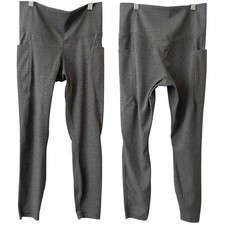 MEMBER'S MARK Everyday High Rise Ankle Leggings Size Medium Heather Gray