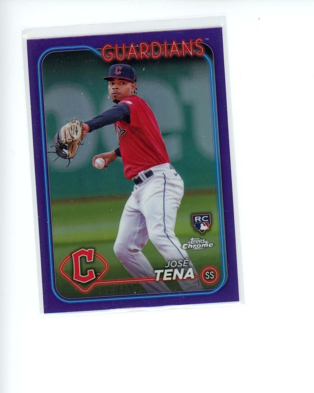 2024 Topps Chrome Purple Refractor #29 Jose Tena Rookie RC #d 239/250