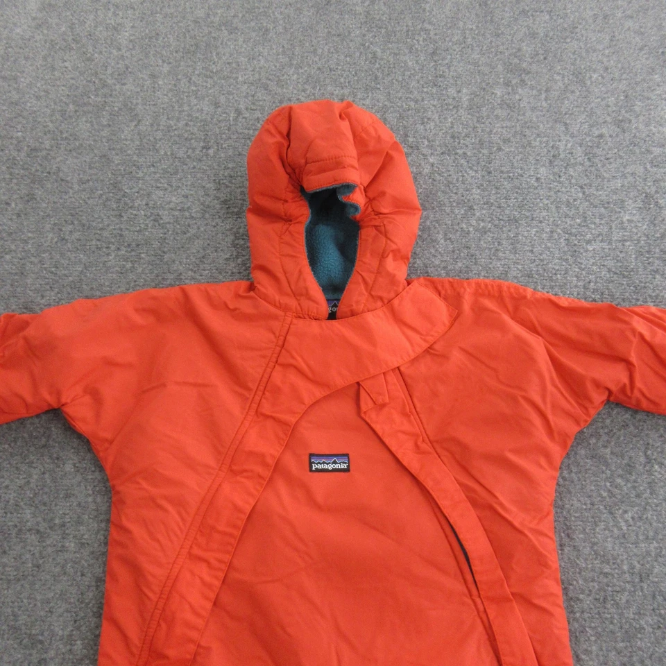 Patagonia Bunting Traje de Nieve Infantil Naranja Invierno Con Capucha Forrado de Vellón Cremallera Piernas Foto 2 de 4