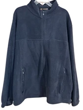 Harriton Navy Blue Fleece Jacket Full Zip Men’s Size XL TG  NWOT