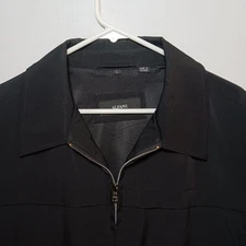 Alfani Mens Softshell Jacket Large Black Full Zip Collared
