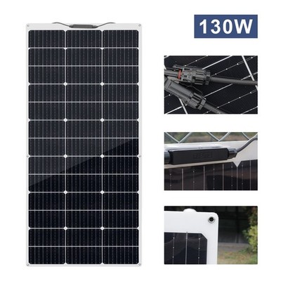 130W Solarpanel Flexible Solarmodul Mono für Balkonkraftwerk Wohnmobil 12v/24v