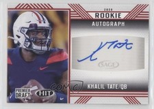 2020 Sage Hit Rookie Auto Red Khalil Tate #A86 Auto 0u7