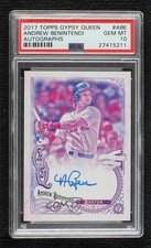 2017 Gypsy Queen Missing Black Plate Andrew Benintendi PSA 10 GEM MT Auto 07d9