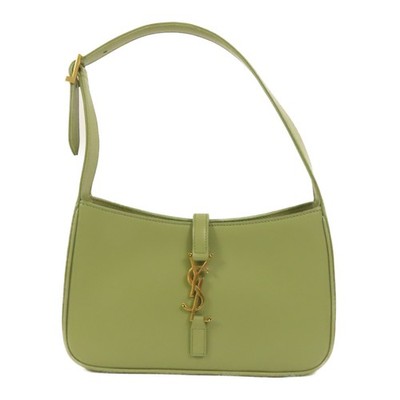 SAINT LAURENT YSL GHW Le 5 a 7 Hobo Bag Shoulder Bag Calfskin