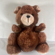 Vintage Russ Berrie Teddy Hand Puppet Brown Bear 11" Full Body Plush Stuffed Toy