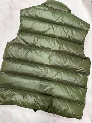 15507✨MONCLER ダウンベスト/0/ナイロン カーキ ワッペン Moncler Khaki Green Down Vest 0 | eBay
