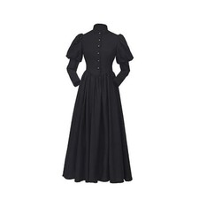 Women Gothic Victorian Dress Renaissance Ball Gown Costume 3X-Large Black