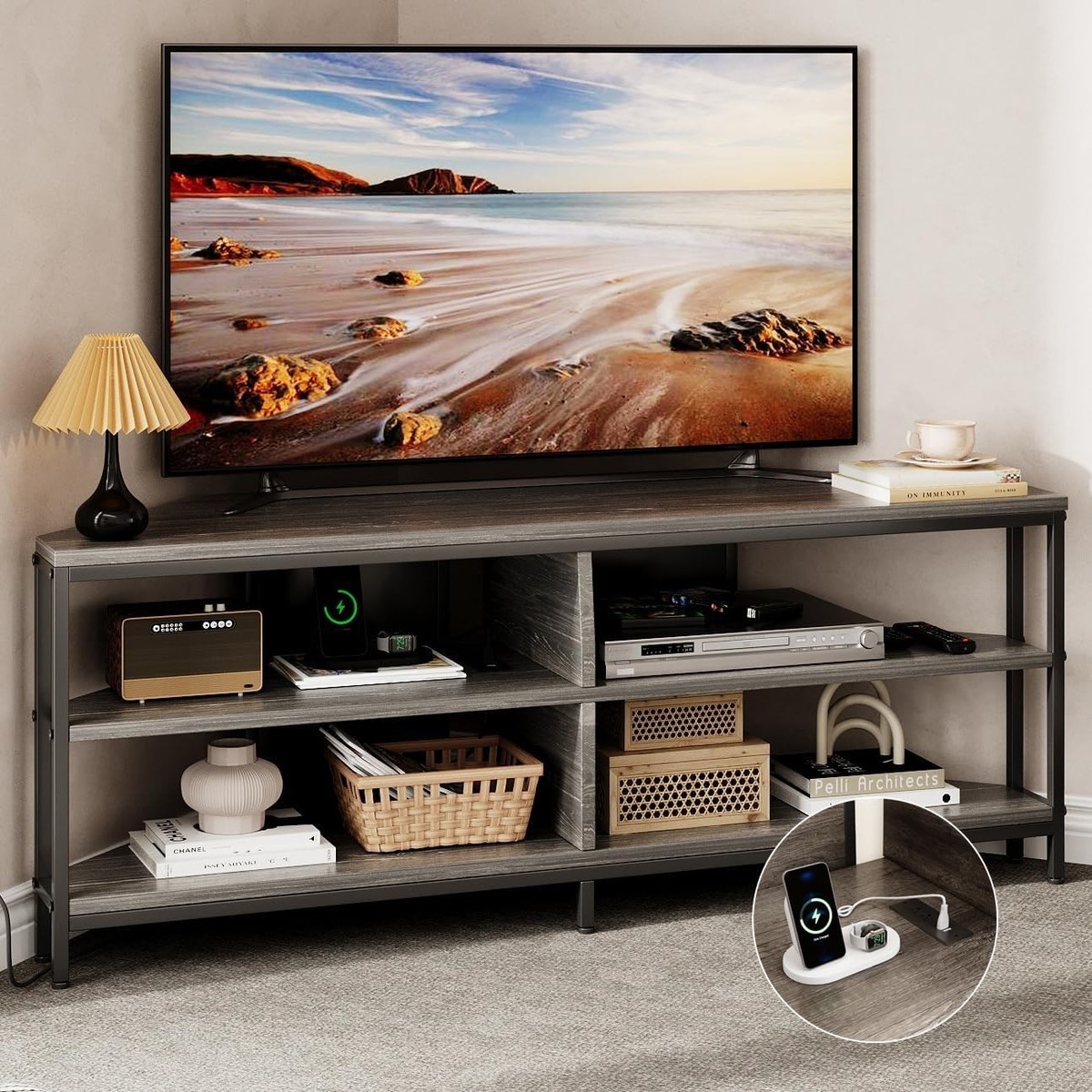 Corner TV Stand W/ Power Outlet Corner TV Stand 32 43 50 55 60