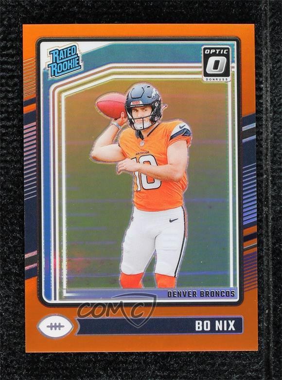 2024 Panini Donruss Optic Rated Rookie Orange Prizm 33/249 Bo Nix #209 0ma6