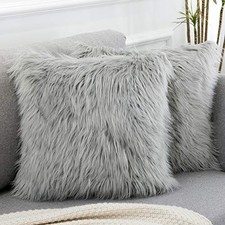 Set of 2 Christmas Decorative Pillow 18" x 18" Pack of 2 Light Grey Modern