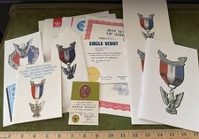 Vintage Lot - EAGLE SCOUT Boy Scouts of America CERTIFICATES CARDS & LETTERS BSA