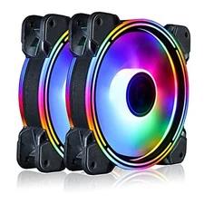  120mm RGB PC Case Fan,Rainbow LED Series Super Silent Efficient Colorful