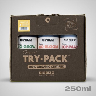 BioBizz Try-Pack Indoor 3x250ml - Starterset Dünger 100% organisch für 4 Pfla...