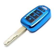 Funda protectora TPU azul para llavero con cubierta de panel frontal para Civic Accord HR-V de 16 ascensos