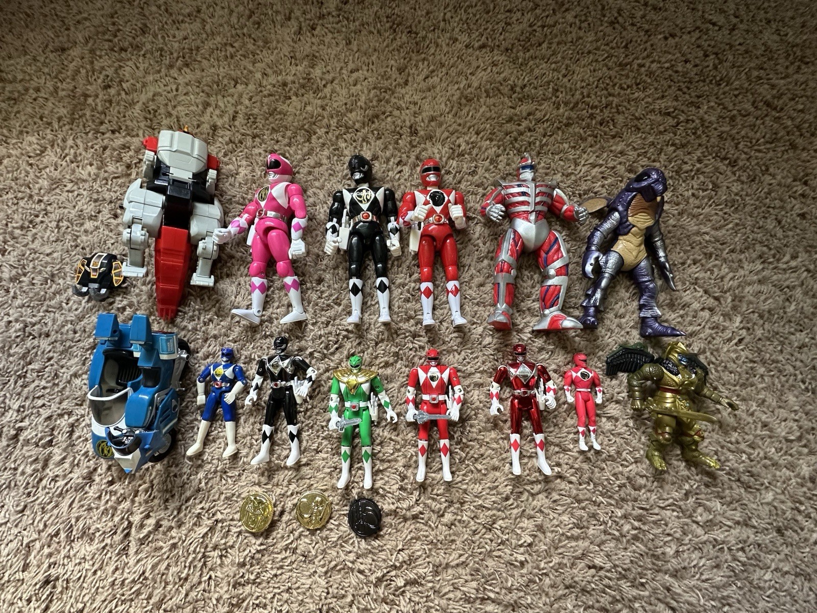 Lot Mmpr Rangers Villains Zords Coins Vintage Bundle