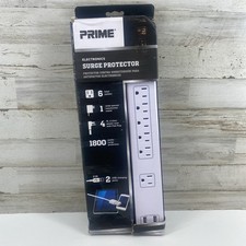 PRIME WIRE AND CABLE SURGE PROTECTOR WITH DUAL USB PORT 1800 J DAMAGED BOX 