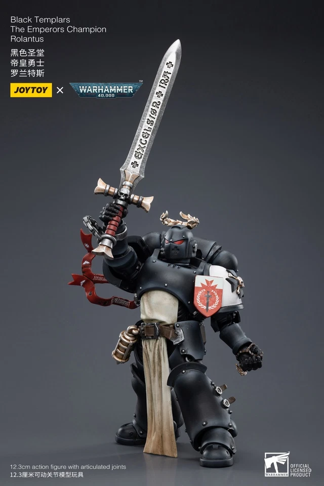 Figura de Acción JOYTOY Warhammer 40K Templarios Negros Los Emperadores Campeón Rolantus Foto 4 de 4