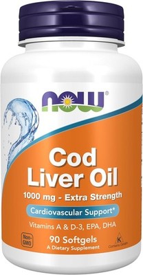 Cod Liver Oil 1,000 mg with EPA, DHA & Vitamins A/D-3   Kosher, 90 Count