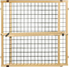 Extra-Wide Wire Mesh Dog Gate: 29.5-50" Wide. Pressure Mount. No Tools Needed. P