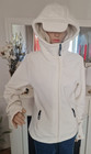 Bench Fleece Sweatjacke Sportjacke Jacke Gr. 40 M creme -Weiß TOP