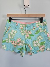 Lilly Pulitzer Womens Buttercup Short Pastel Blue/Pink Floral Shorts Size 0