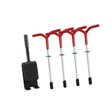 Tent Ground Anchor Kit for Ice Fishing with Drill Adapter and Nails