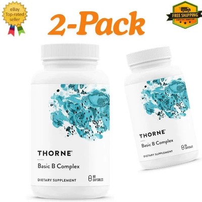 Thorne Basic B Complex 60 capsules x 2-Pack (Total 120 caps) 