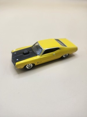 1/64 Johnny Lightning 1970 Ford Torino Cobra Yellow w/ black Hood