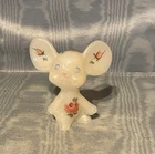 Vintage Rare Fenton Hand Painted  Roses  Mouse     Figurine      USA