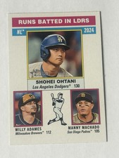 2025 Topps Heritage - League Leaders Shohei Ohtani, Manny Machado, Willy Adames