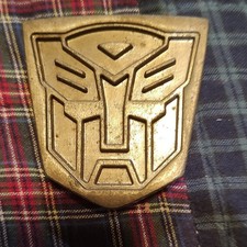 Transformers Autobot  Decepticon Gold Metal Belt Buckle Set Antique Finish
