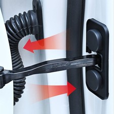 4x Universal Car Door Stabilizer Lock Protector Stopper Cover Black Accessories