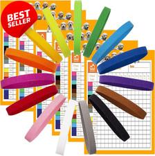 15Pc Newborn Puppy Collars Soft Nylon Adjustable Whelping ID Bands Set - US