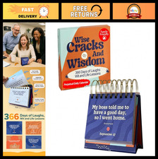Funny Wisdom Perpetual Calendar - 366 Days of Laughs & Life Lessons, Desk Decor
