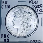 1921 BU GEM MORGAN SILVER DOLLAR UNC MS+++ U.S. MINT RARE COIN 7090