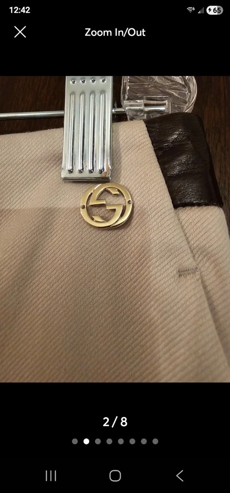 Auténticos pantalones Gucci con adorno de cuero usados en excelente estado Foto 2 de 4