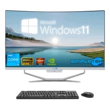 All In One I3 27" Curved Win 11 Ram 8 Gb Ssd 120 Gb Computer Editing Gaming